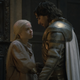 Alcock as Rhaenyra and Fabien Frankel as Ser Criston Cole in House of the Dragon.